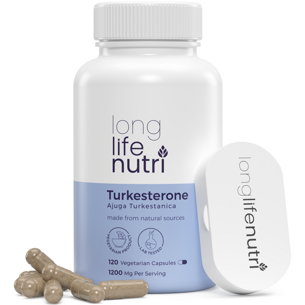 Turkesterone 1200mg - 120 Vegetarian Capsules, Lab Tested, Made in USA