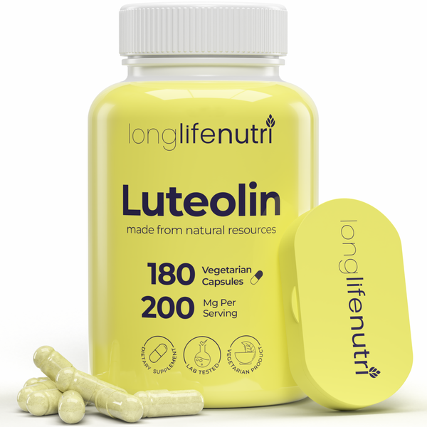 Luteolin 200mg for Strengthen Cognitive Function, 3-Month Supply, Made in USA