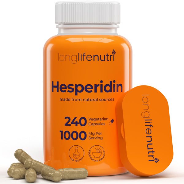 Hesperidin 1000mg for Cardiovascular Health, 4-Month Supply, Made in USA