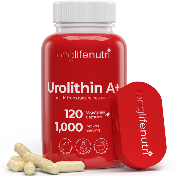 Urolithin A+ 1000mg - 120 Vegetarian Capsules, 2-Month Supply