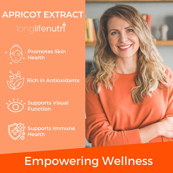 Apricot Extract 1000mg for Natural Vitality, 3-Month Supply, Made in USA