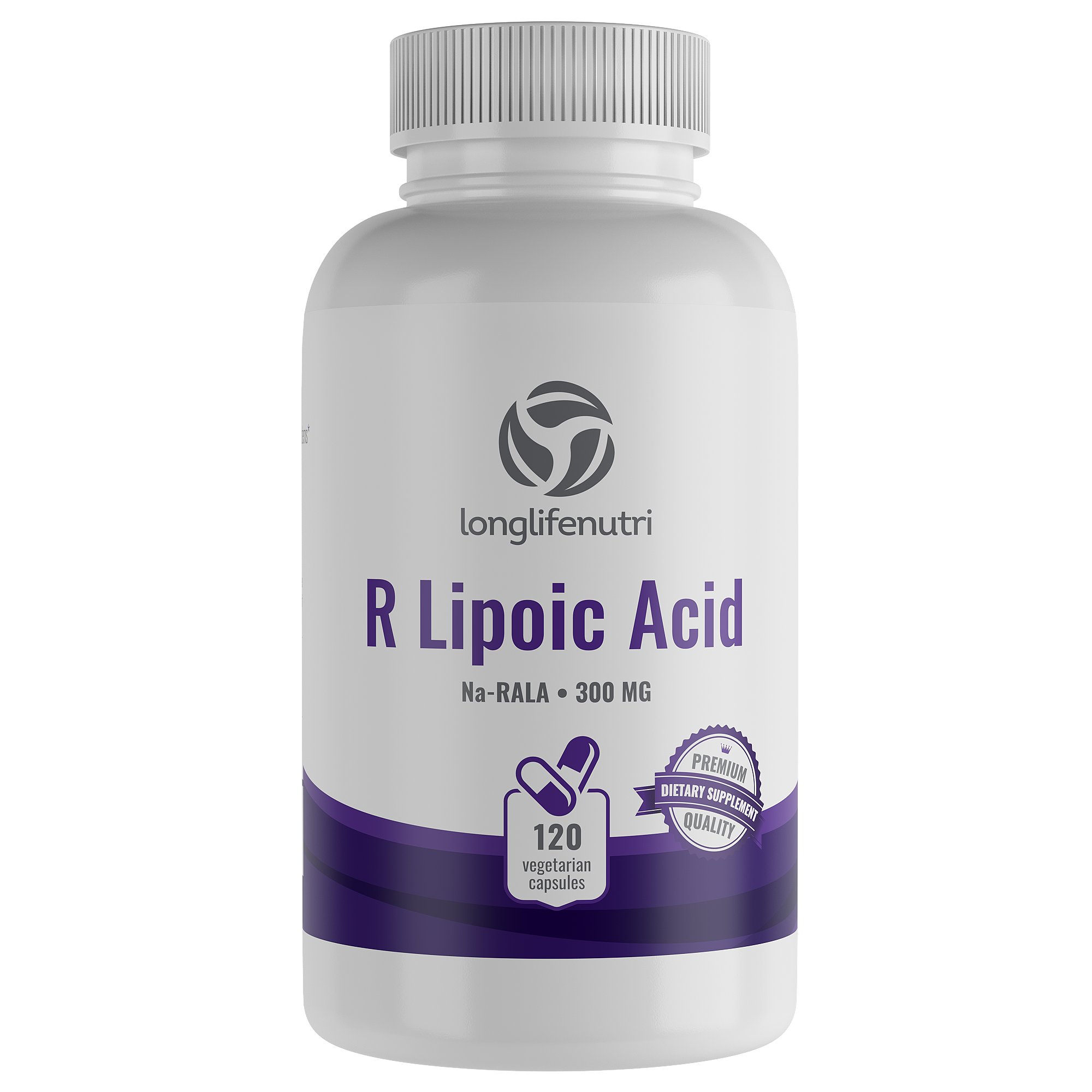 R-Alpha Lipoic Acid 300 mg - 120 Vegetarian Capsules